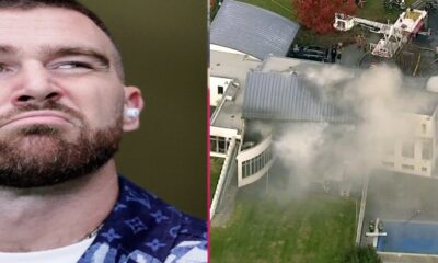 Travis Kelce hospitalized in critical condition following house fire.