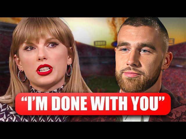 "Amidst tears, Taylor Swift declares, 'He is nothing but a cheat!' as she calls off her relationship with Travis Kelce."