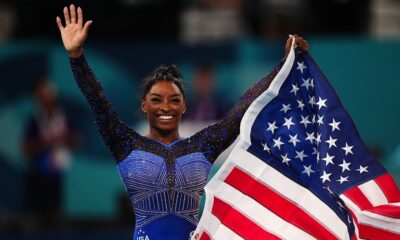 Simone Biles is going home with another gold medal after claiming the top spot on the podium in the women’s gymnastics all-around final on Thursday night, becoming the oldest all-around champion since 1952. Biles, 27, stole the show early on with the Yurchenko double pike vault – a complex and difficult vault renamed after the American gymnast in 2023 after she became the first female to land it during international competition. She scored a high of 15.7666.