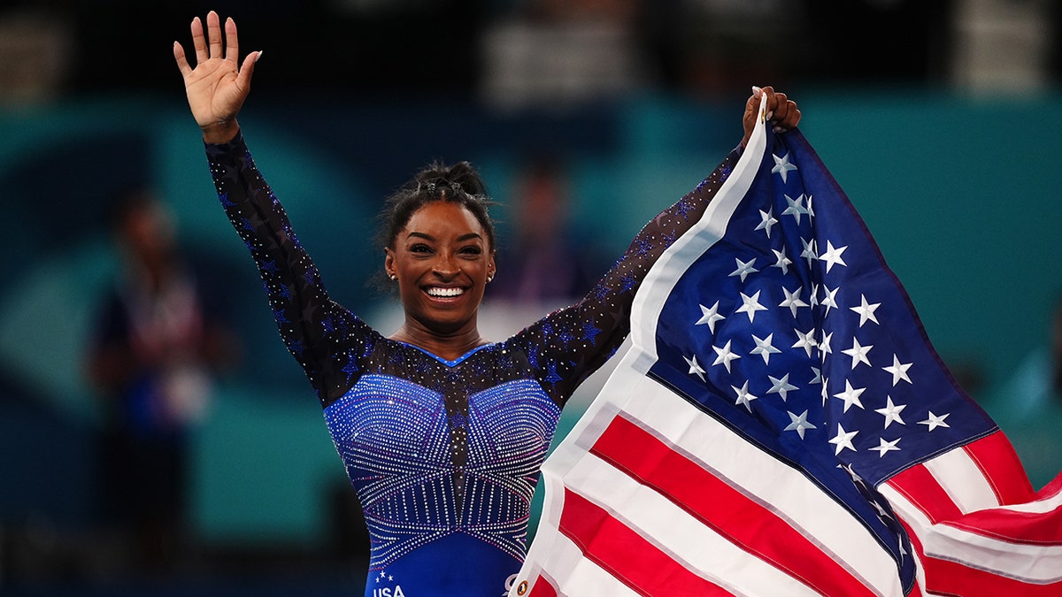 Simone Biles is going home with another gold medal after claiming the top spot on the podium in the women’s gymnastics all-around final on Thursday night, becoming the oldest all-around champion since 1952. Biles, 27, stole the show early on with the Yurchenko double pike vault – a complex and difficult vault renamed after the American gymnast in 2023 after she became the first female to land it during international competition. She scored a high of 15.7666.