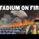 **Breaking News: Arrowhead Stadium Engulfed in Flames Amidst Ongoing Investigation** In a shocking turn of events, Arrowhead Stadium is currently under severe fire attack, prompting an urgent response from local authorities and emergency services. Flames erupted earlier today, sending thick plumes of smoke into the air and drawing a large crowd of onlookers. Security officers at the scene are actively investigating the source of the blaze, with initial reports indicating a potential malfunction in the stadium's electrical systems. Firefighters are working tirelessly to contain the fire and prevent it from spreading further. As the situation unfolds, safety remains a top priority. Nearby areas have been evacuated, and fans and staff are being advised to stay clear of the stadium. Local officials are set to hold a press conference shortly to provide further updates. Our thoughts are with all those affected by this distressing incident. Stay tuned for more information as this story develops.