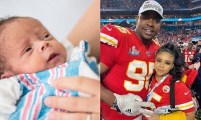 After 12 years of marriage, NFL star Chris Jones is thrilled to finally welcome his first baby with his wife, marking a joyful new chapter in their lives.