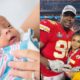 After 12 years of marriage, NFL star Chris Jones is thrilled to finally welcome his first baby with his wife, marking a joyful new chapter in their lives.