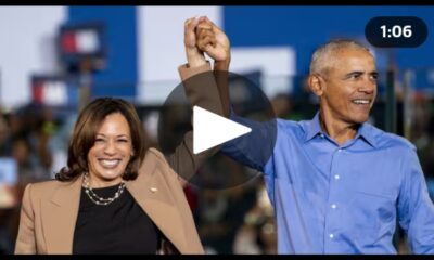 Kamala Harris and Barack Obama share stage for first time at Georgia rally