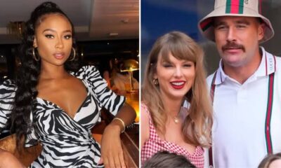 Travis Kelce's ex, Kayla Nicole, mocks Taylor Swift after Kelce announces his breakup.