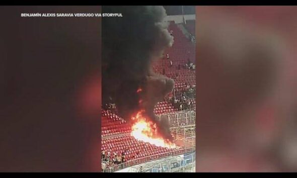 Breaking news: Arrowhead Stadium, home of the Chiefs, is engulfed in flames following a fire outbreak.