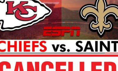 **Breaking News:** The Chiefs' victory against the Saints was abruptly cut short as the NFL has canceled the game.