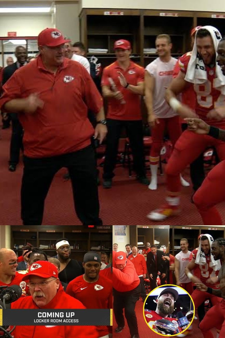 Watch Kansas City Chiefs players celebrate the new management, marking a farewell to Andy Reid as he steps away.