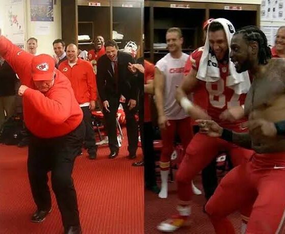 WATCH: Kansas City Chiefs Players Celebrate as Head Coach Andy Reid is Named NFL Coach of the Year