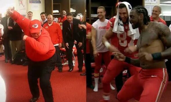 WATCH: Kansas City Chiefs Players Celebrate as Head Coach Andy Reid is Named NFL Coach of the Year